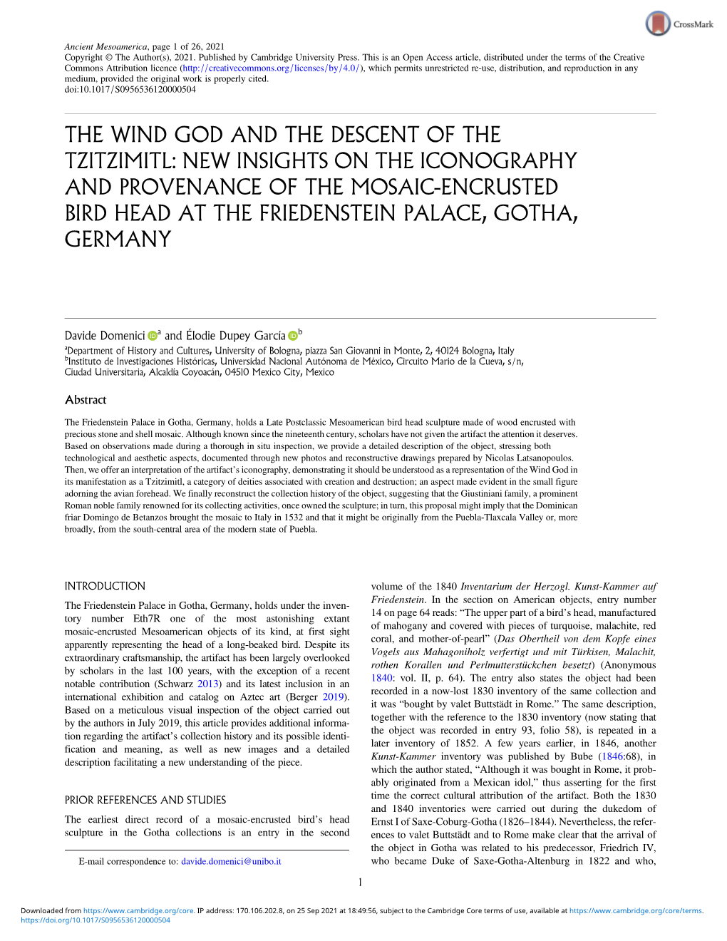The Wind God and the Descent of the Tzitzimitl: New