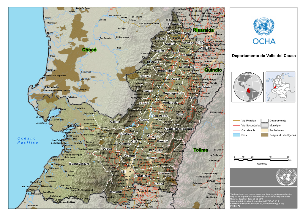 Chocó Cauca Tolima Quindío Risaralda