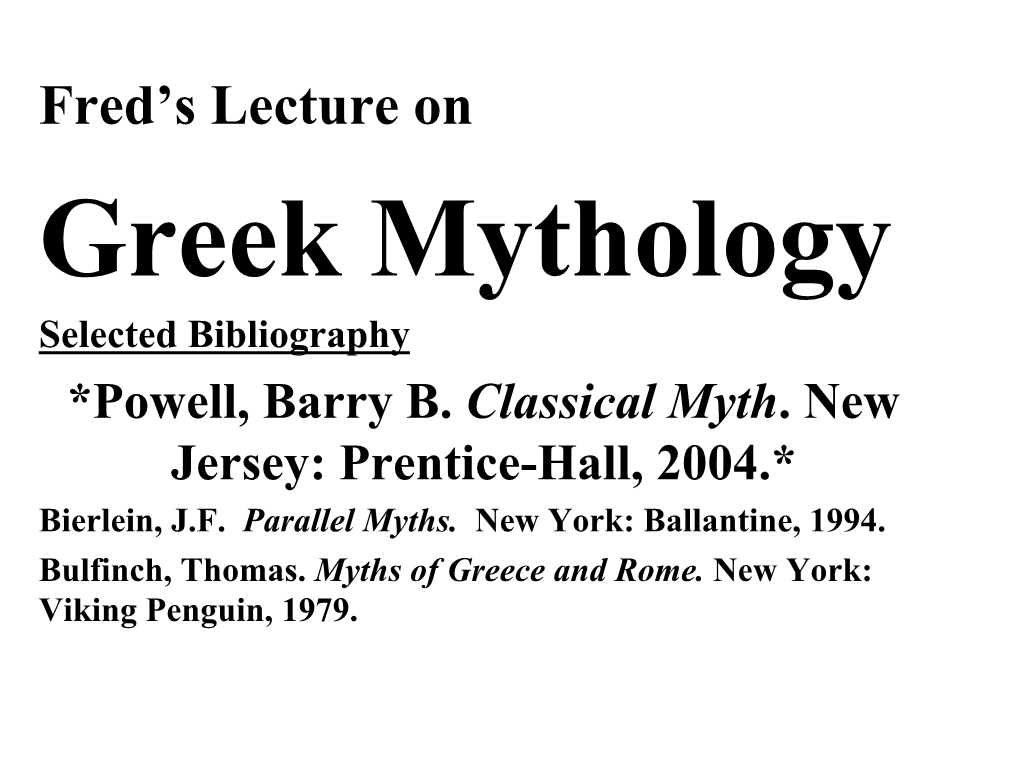 Greek Mythology by Fred Cheung.Pdf