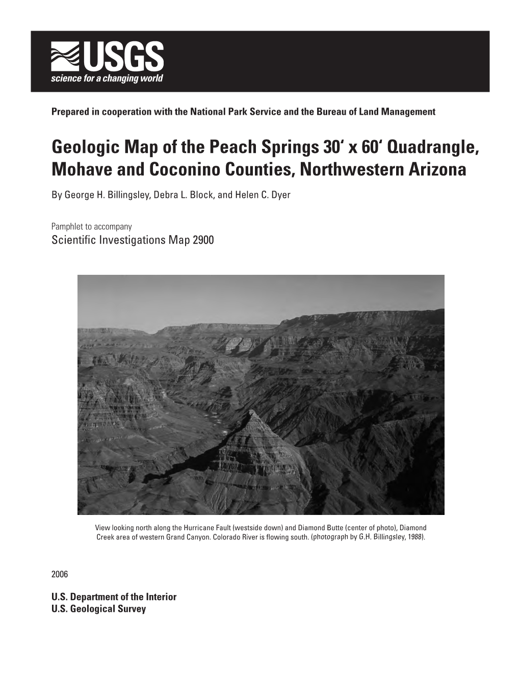 Geologic Map of the Peach Springs 30 'X 60 'Quadrangle, Mohave And