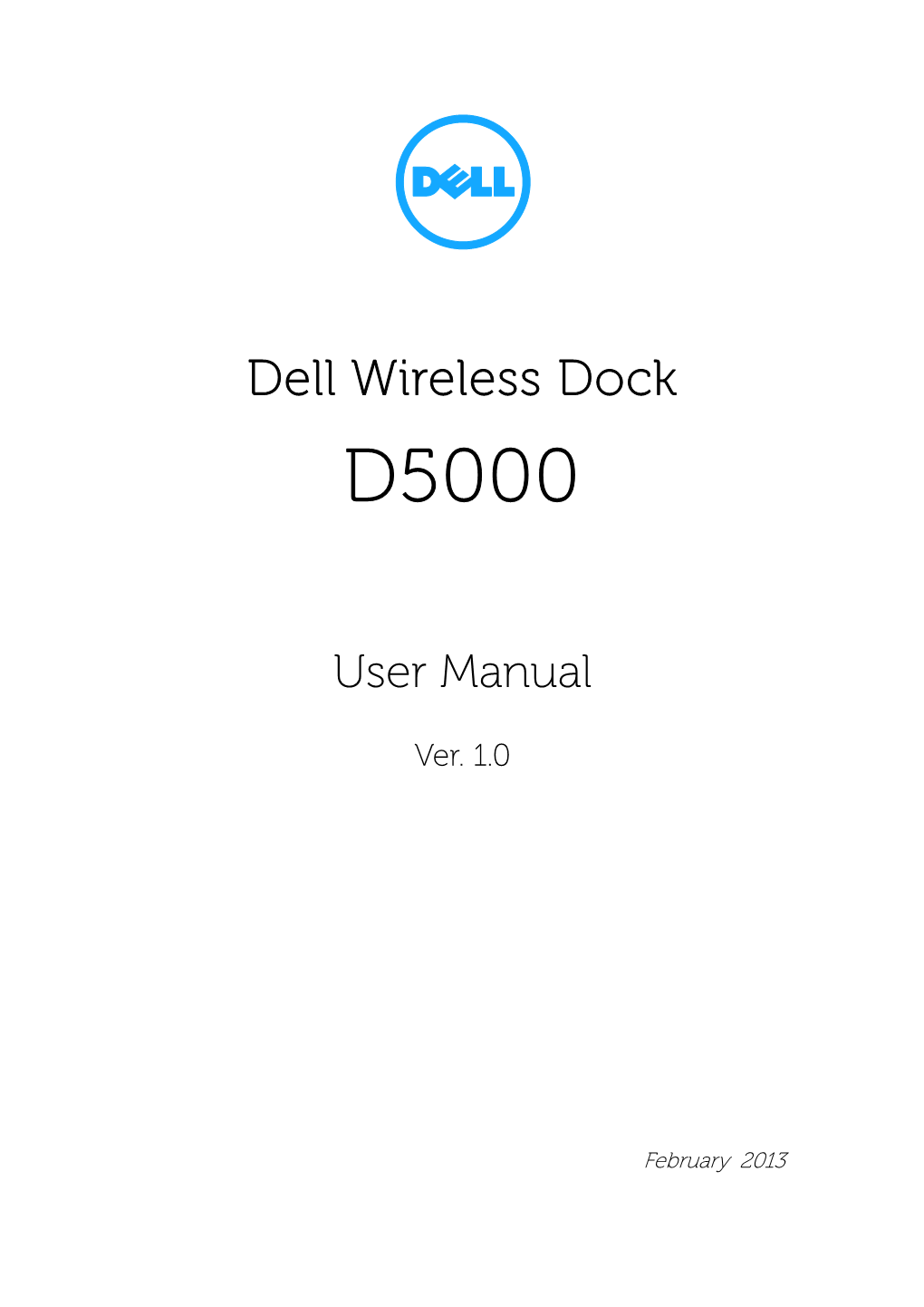 Dell Wireless Dock D5000 User Manual