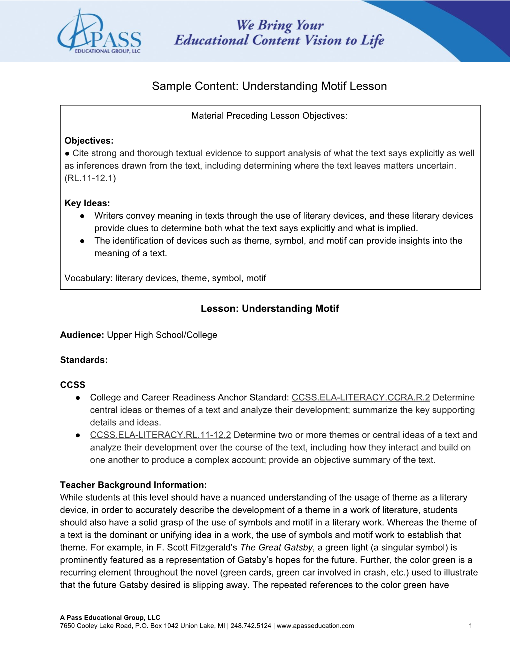 Understanding Motif Lesson