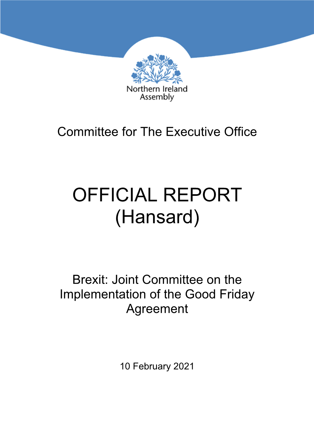 OFFICIAL REPORT (Hansard)