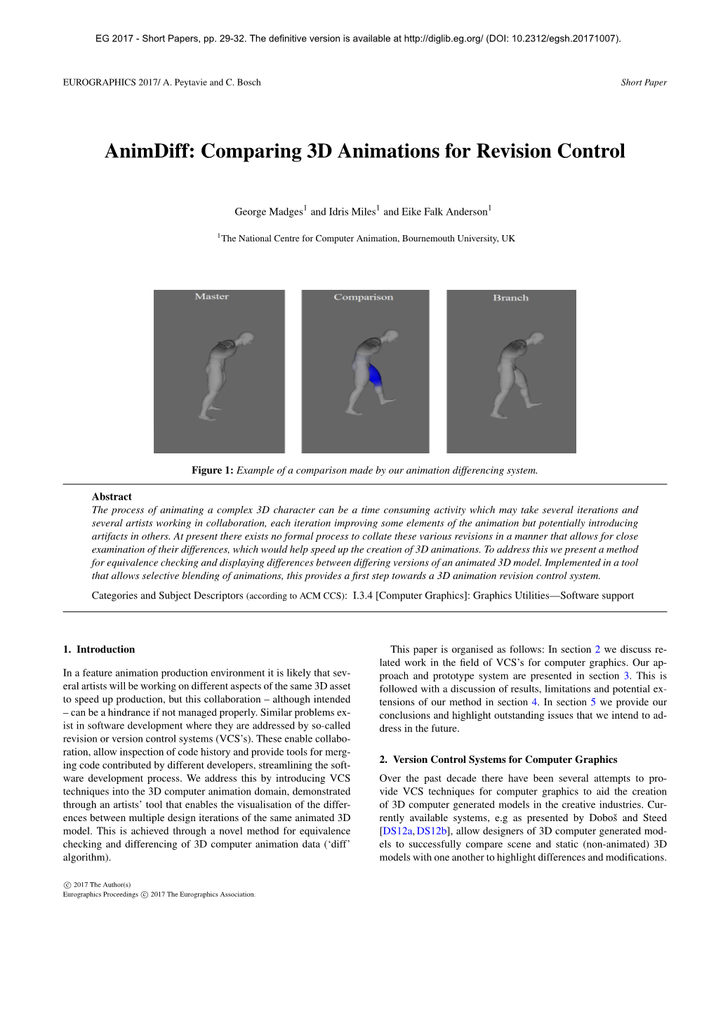 Animdiff: Comparing 3D Animations for Revision Control