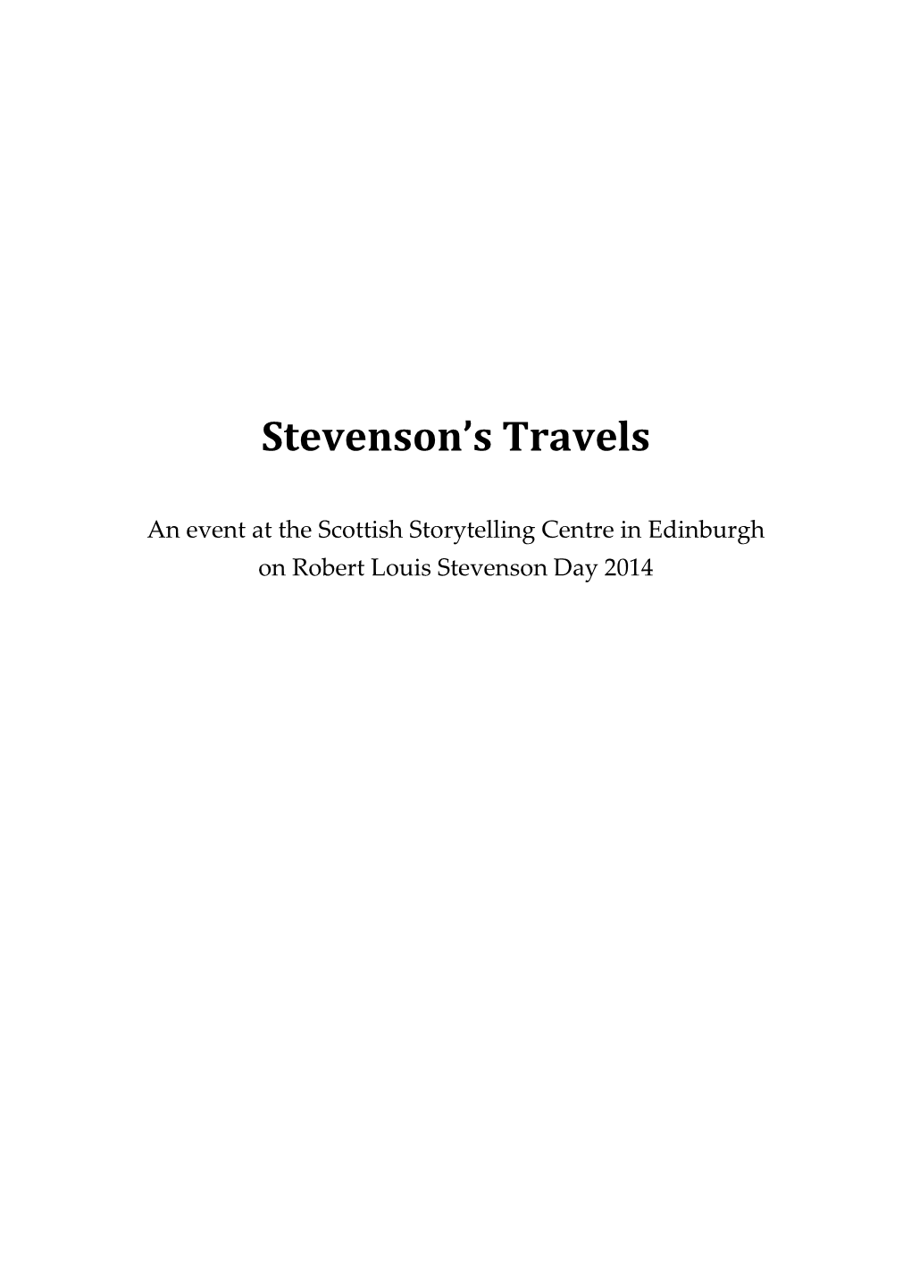 Stevenson's Travels