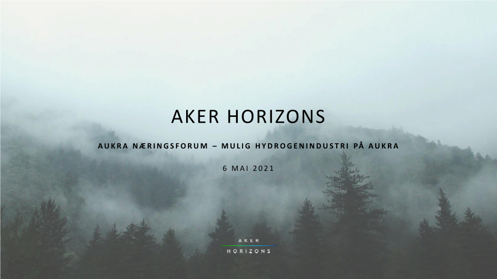 Aker Horizons