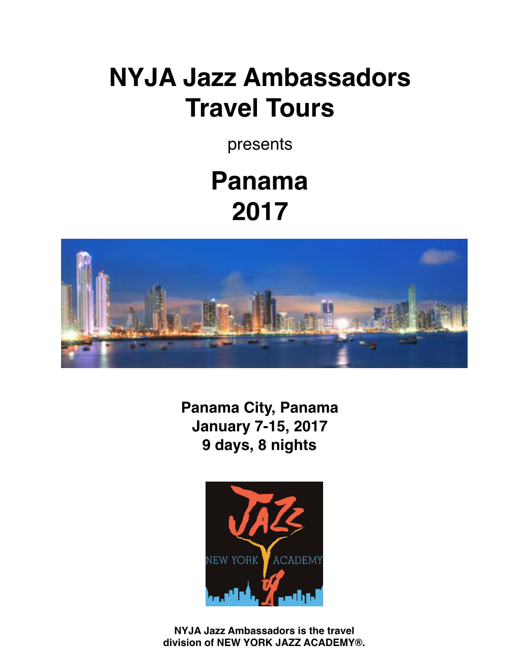 NYJA Panama Tour Brochure