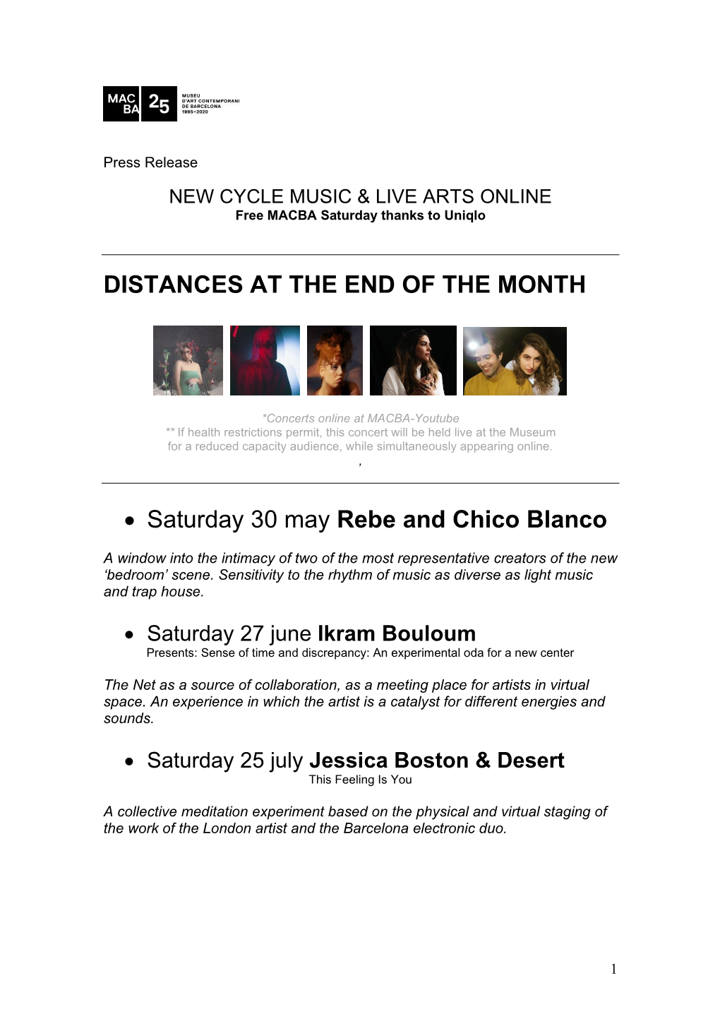 DISTANCES at the END of the MONTH • Saturday 30 May Rebe