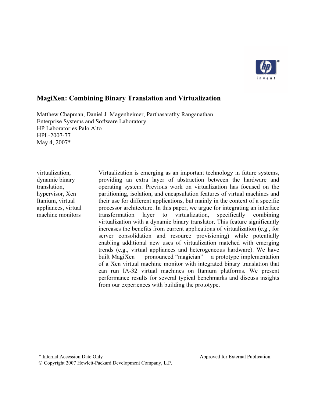 Combining Binary Translation and Virtualization