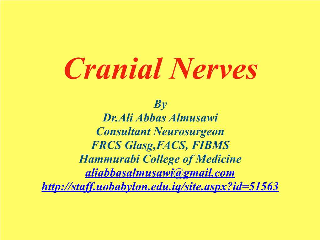 Parasympathetic Fibres