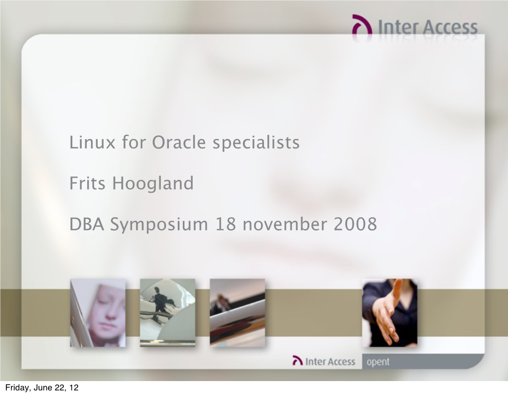 Linux for Oracle Specialists