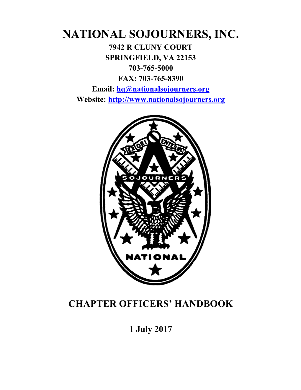 Chapter Officers' Handbook