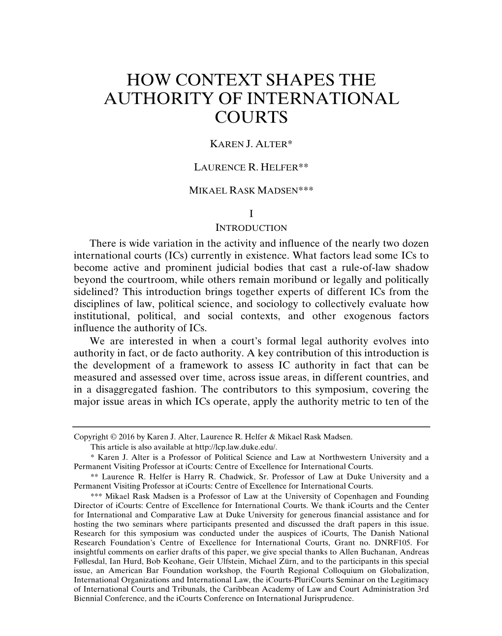 How Context Shapes the Authority of International Courts