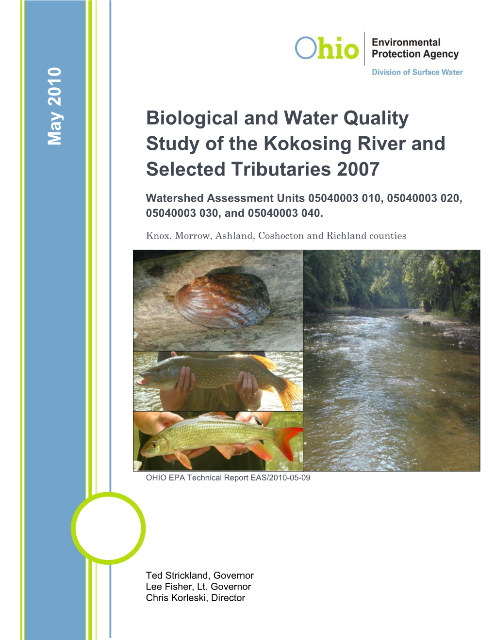 Biological and Water Quality Study of the Kokosing River and Selected