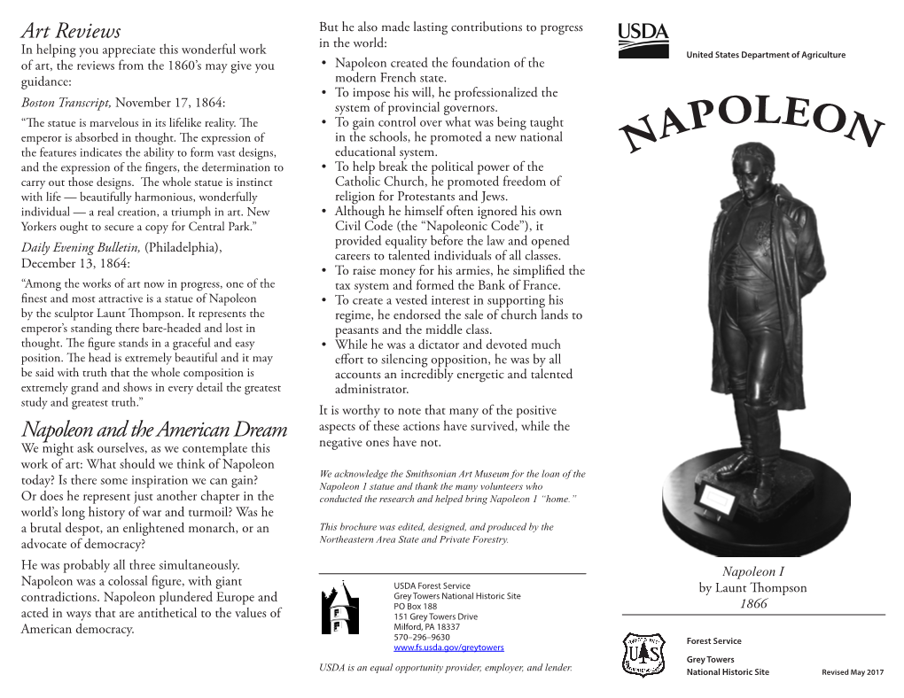 Pinchots and Napoleon Brochure