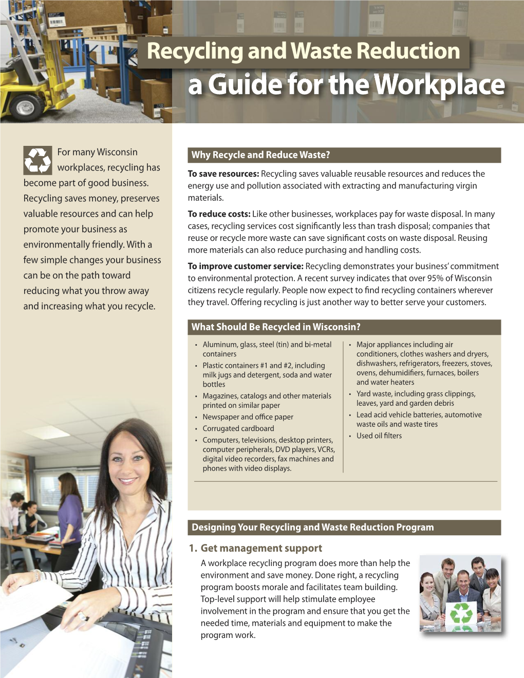 Recycling and Waste Reduction: a Guide for the Workplace