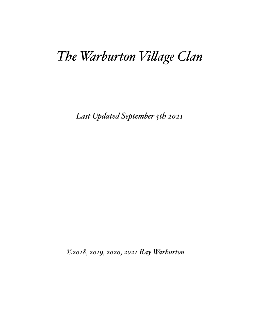 The Warburton Village Clan