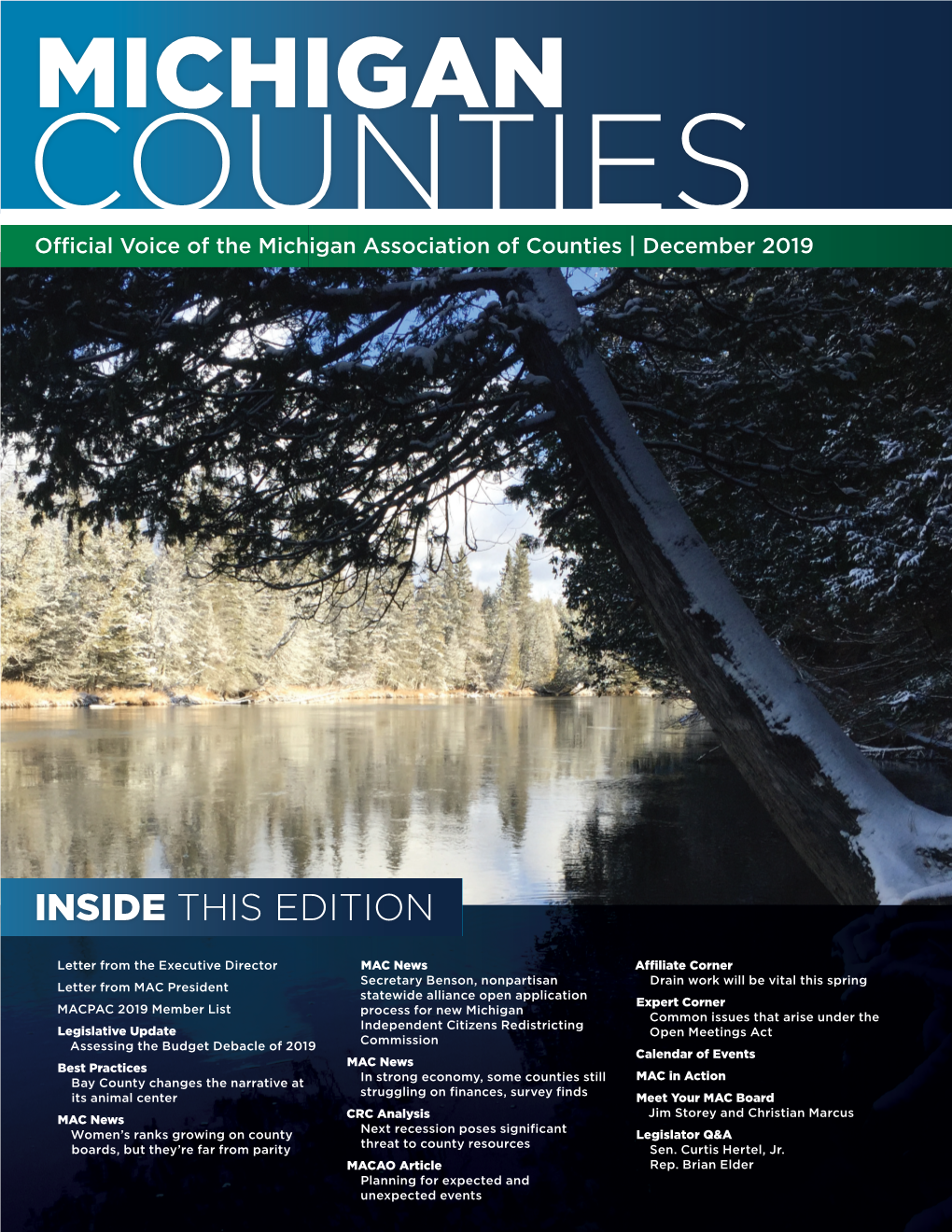 MICHIGAN COUNTIES Official Voice of the Michigan Association of Counties | December 2019