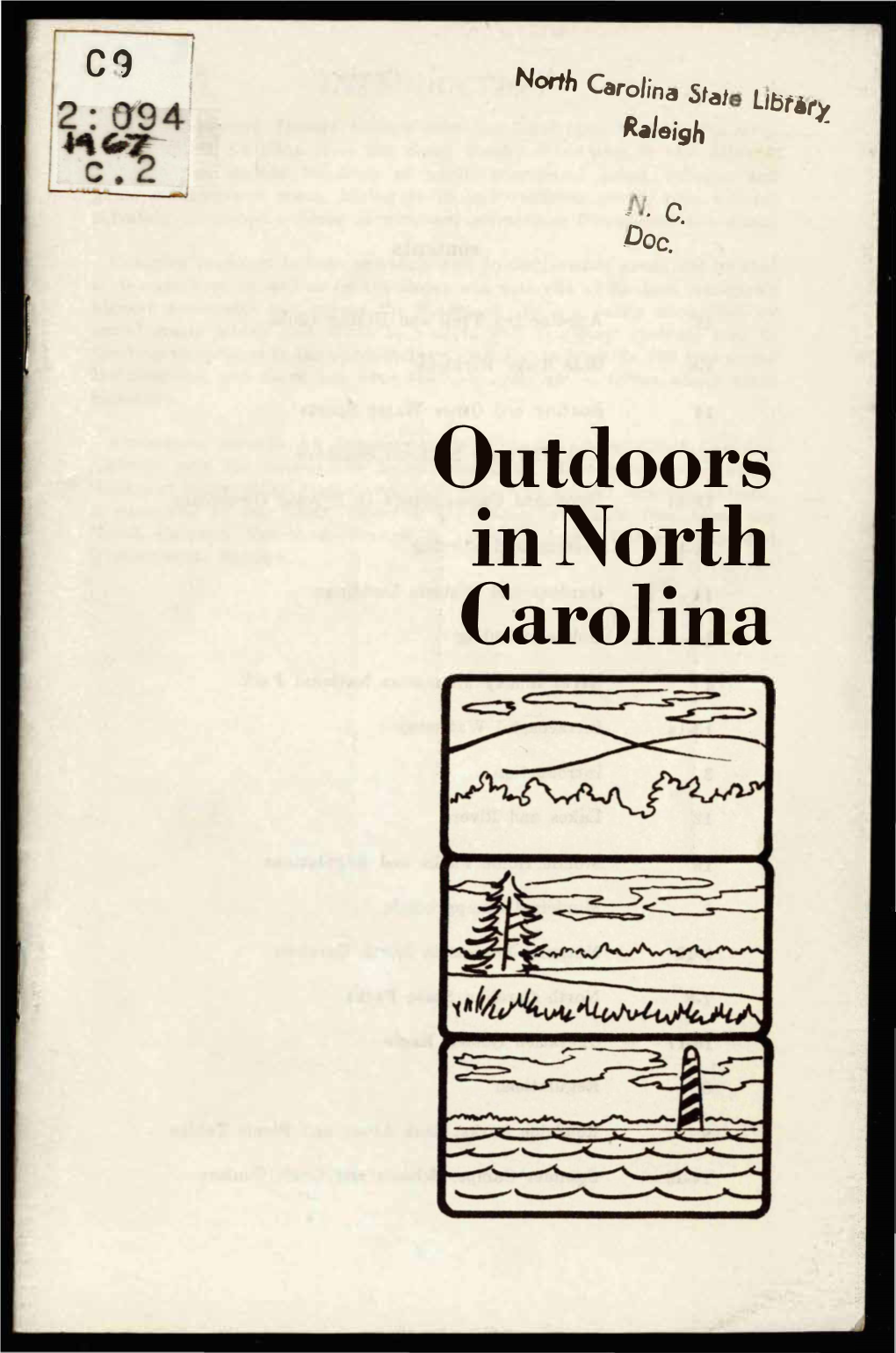 Outdoors Innorth Carolina Contents