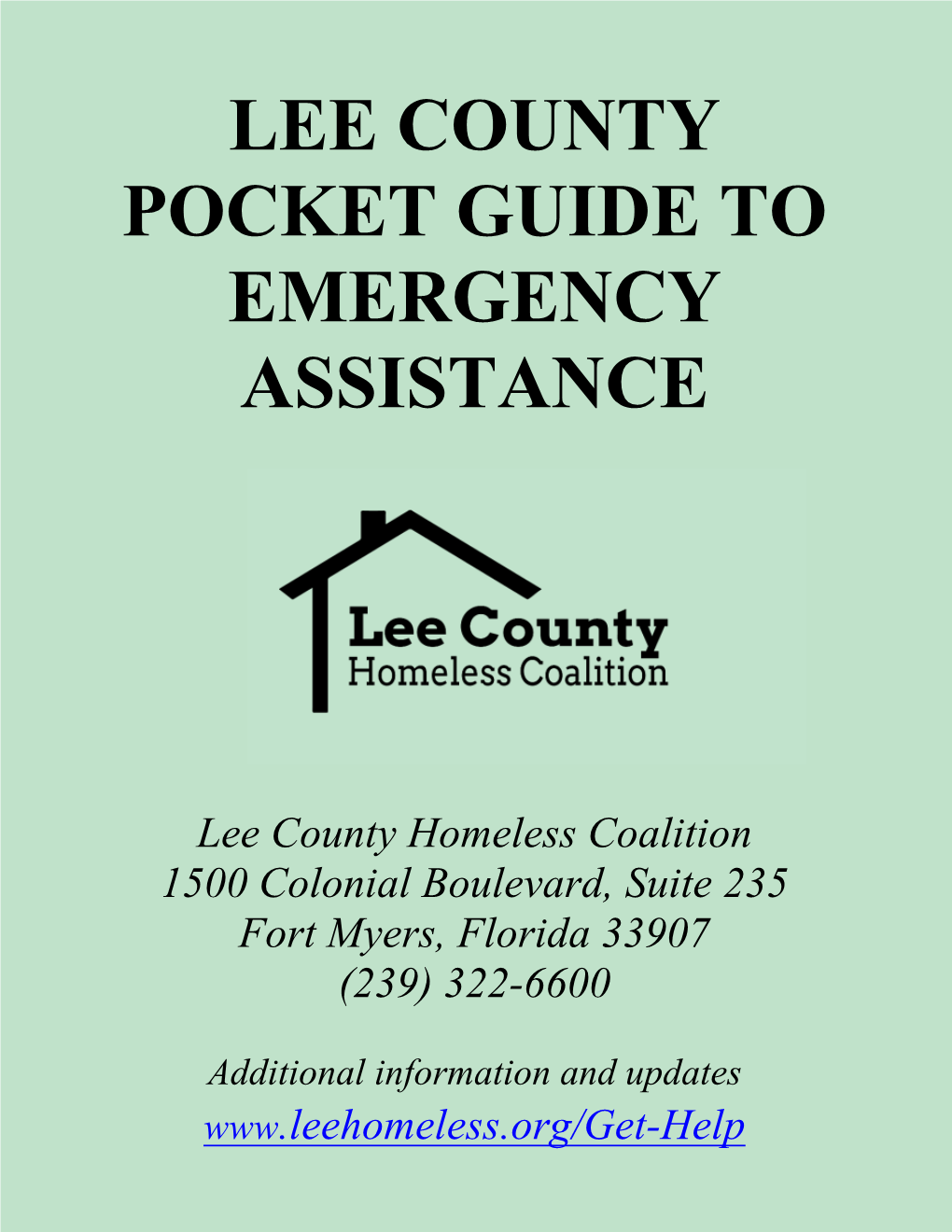 Lee County Pocket Guide to Emergency Assistance