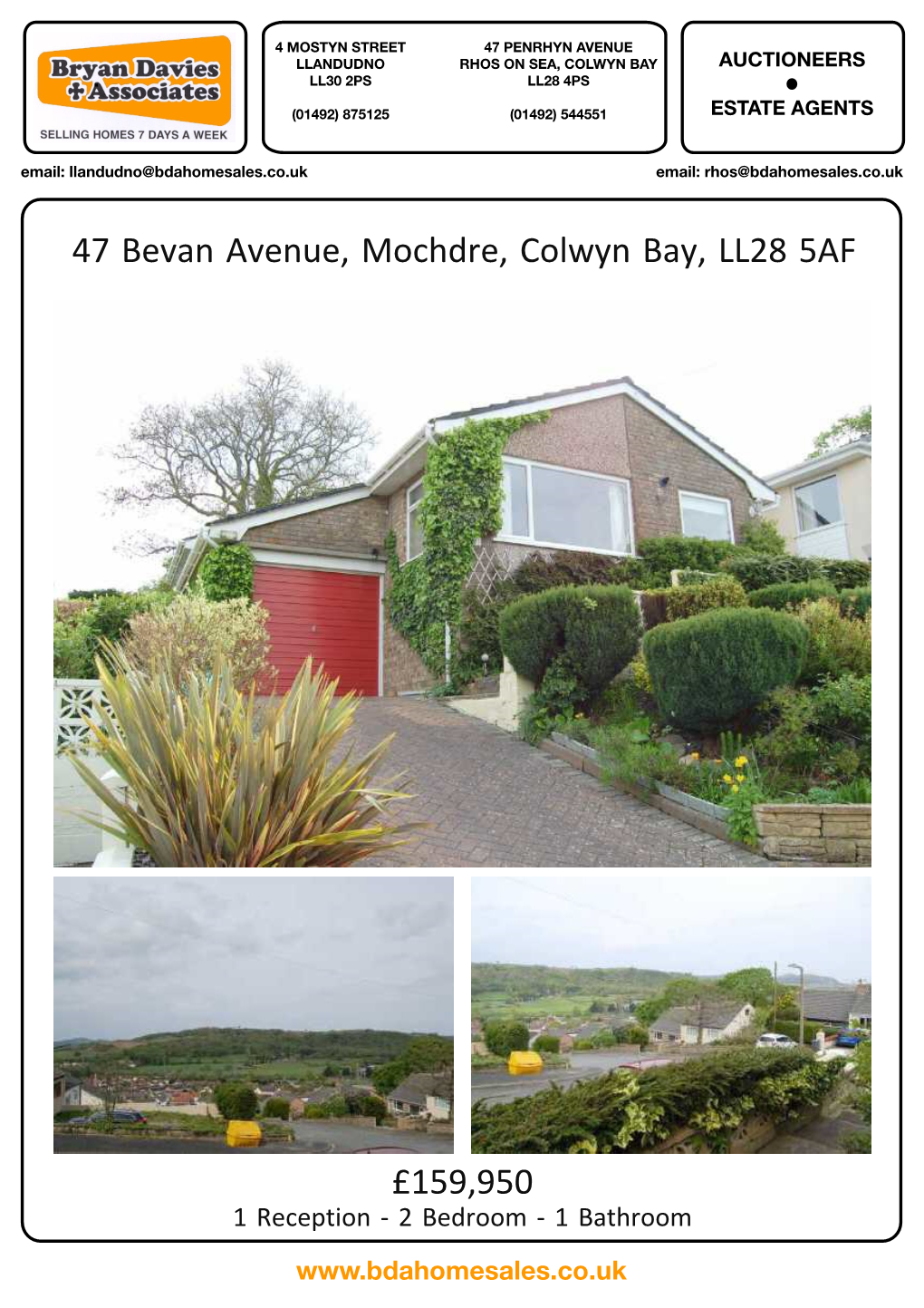 47 Bevan Avenue, Mochdre, Colwyn Bay, LL28 5AF £159,950