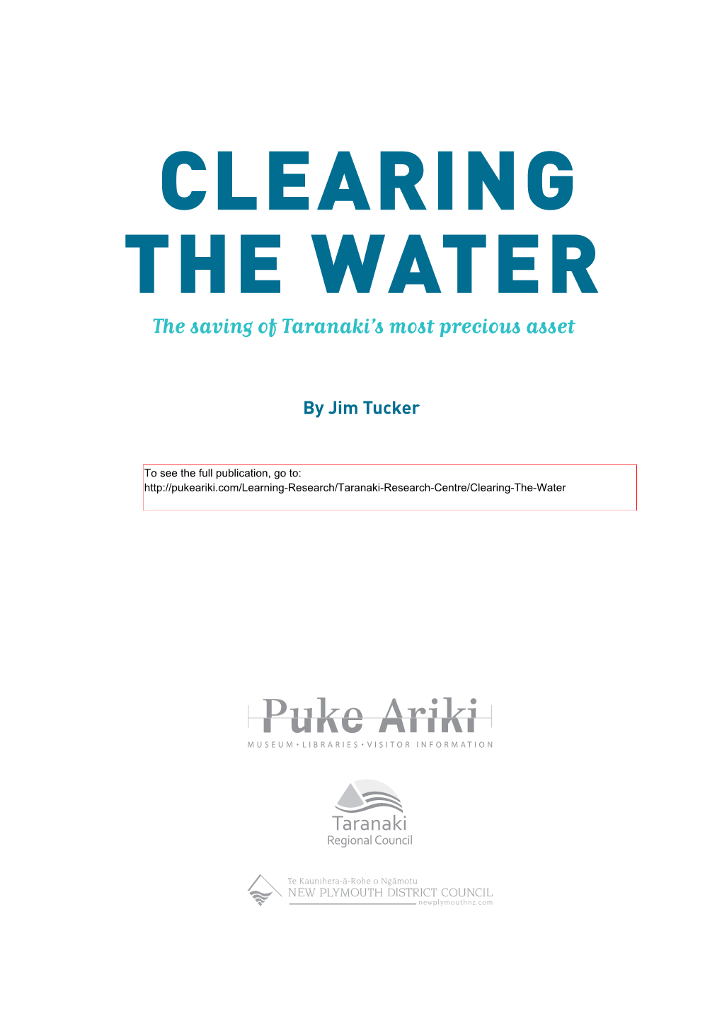 Extract from Clearing the Water