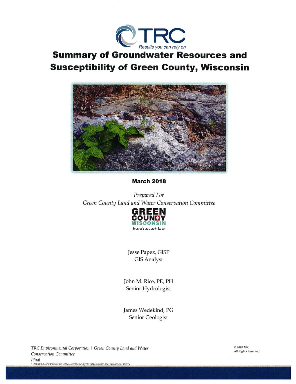 Green County Water Study