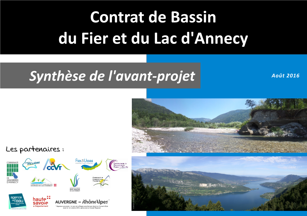 Contrat De Bassin Du Fier Et Du Lac D'annecy