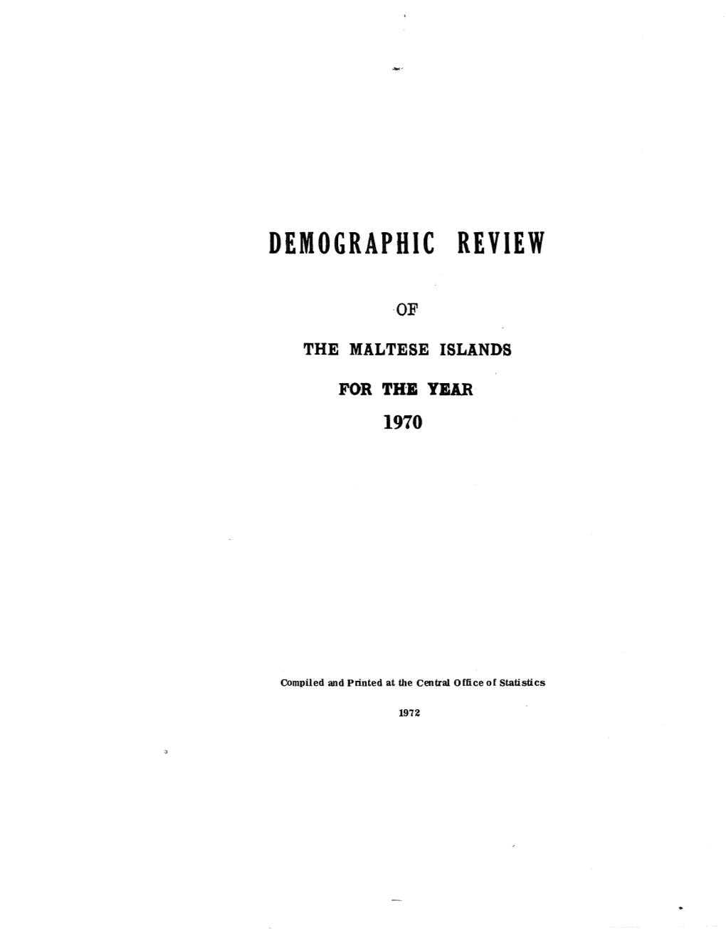 Demographic Review of the Maltese Islands for the Year 1970.PDF