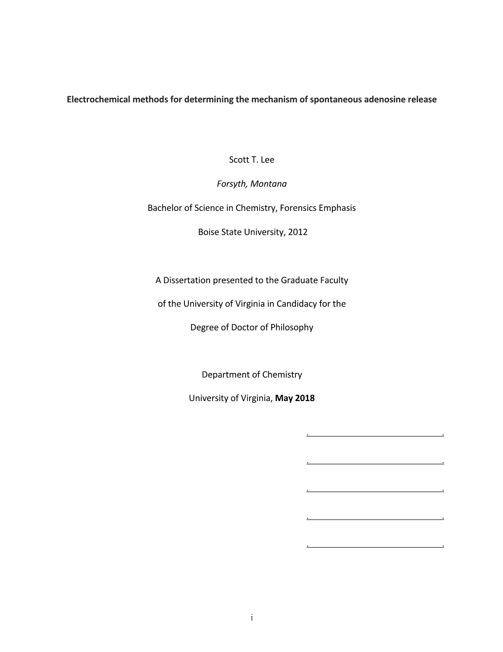 I Electrochemical Methods for Determining the Mechanism Of