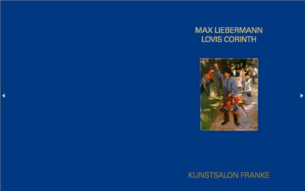 Kunstbuch Max Liebermann Lovis Corinth