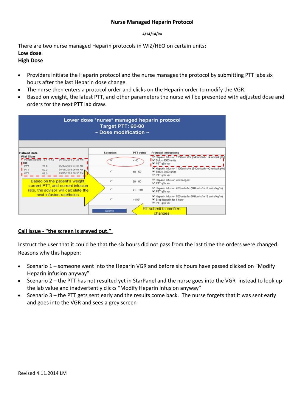 Nurse Managed Heparin Protocol