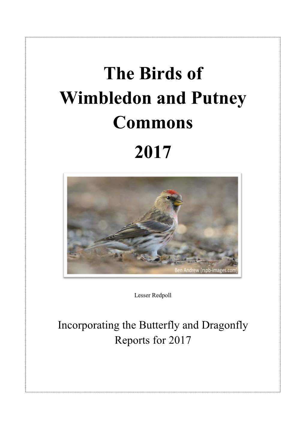 The Birds of Wimbledon and Putney Commons 2017