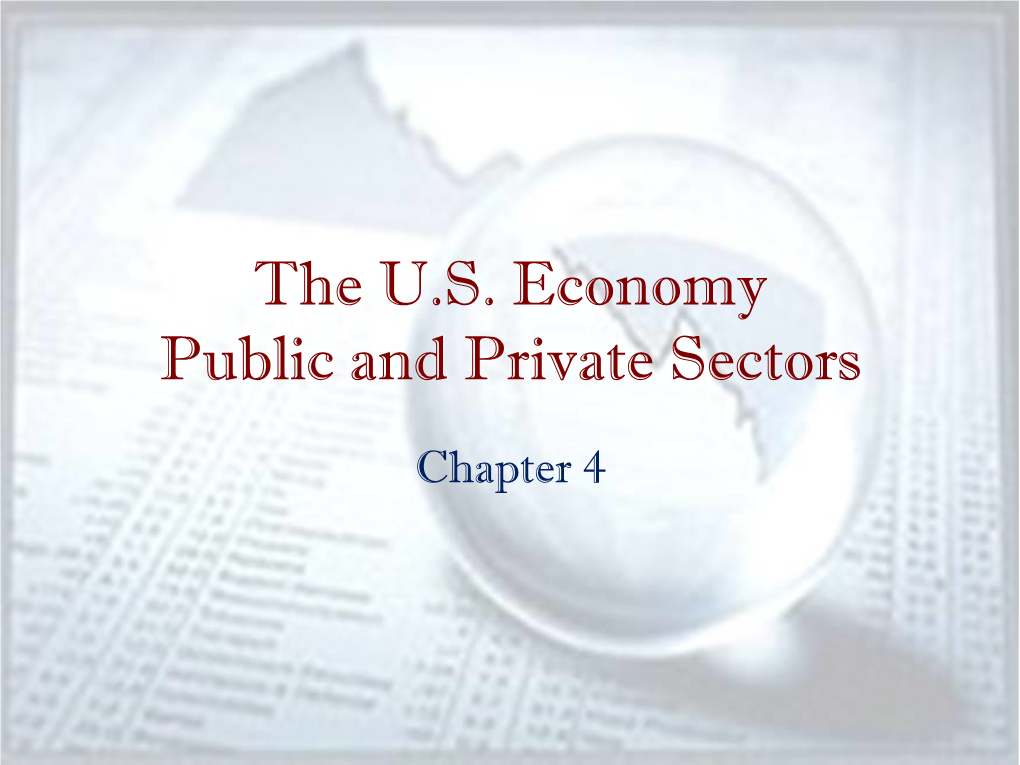 The U.S. Economy Public and Private Sectors