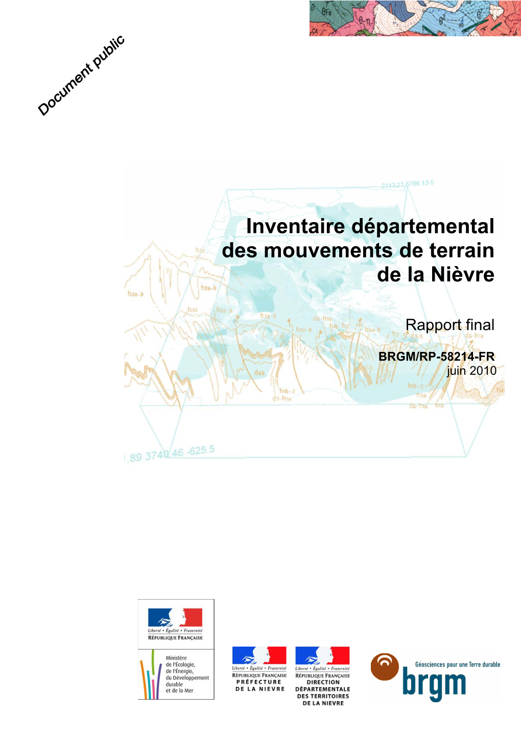 Inventaire Départemental Des Mouvements De Terrain De La Nièvre