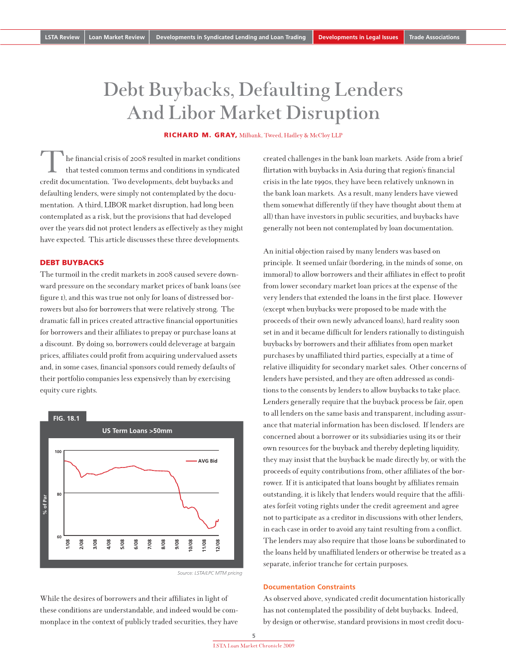 Debt Buybacks, Defaulting Lenders and Libor Market Disruption