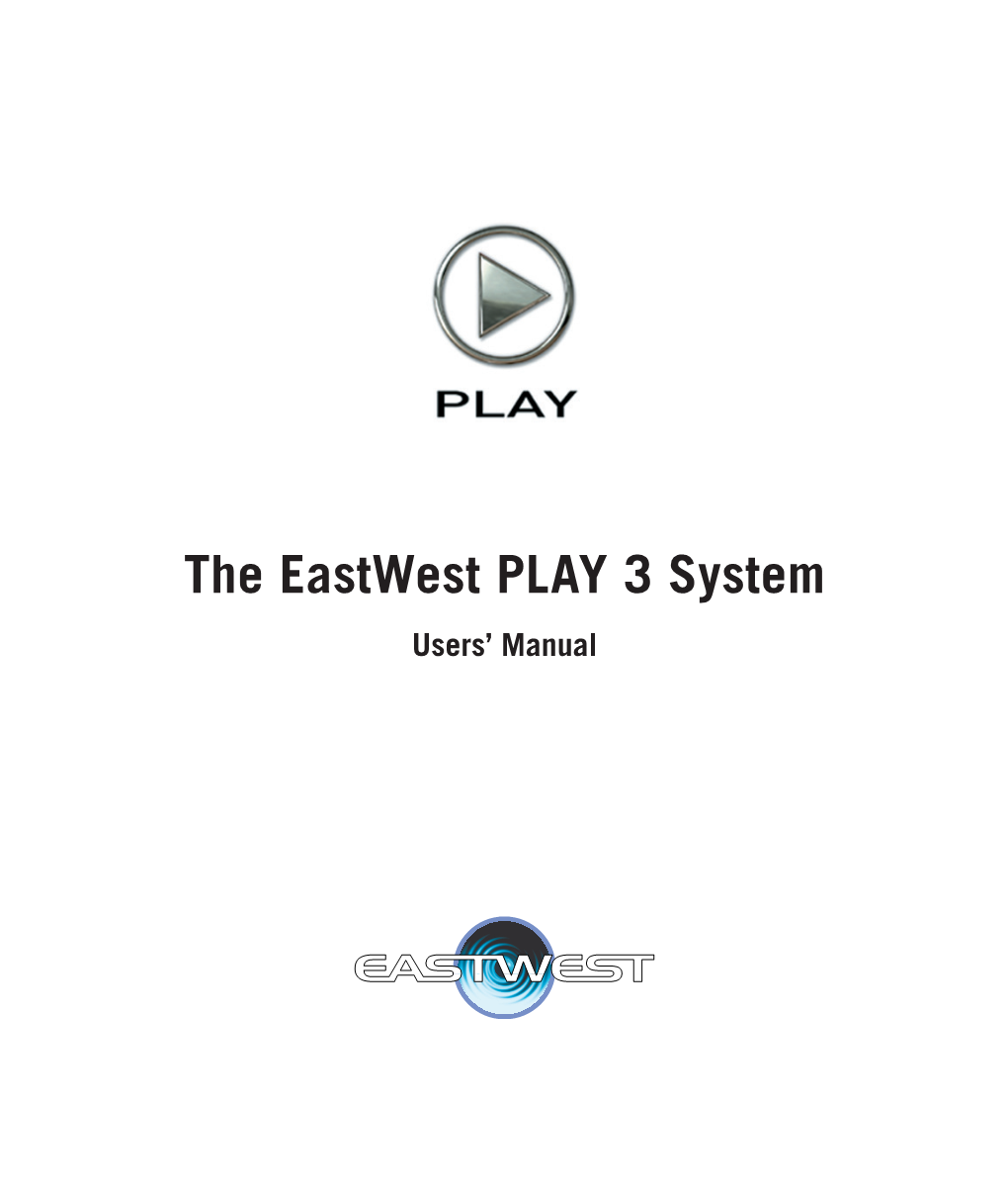 Eastwest PLAY 3 System Manual