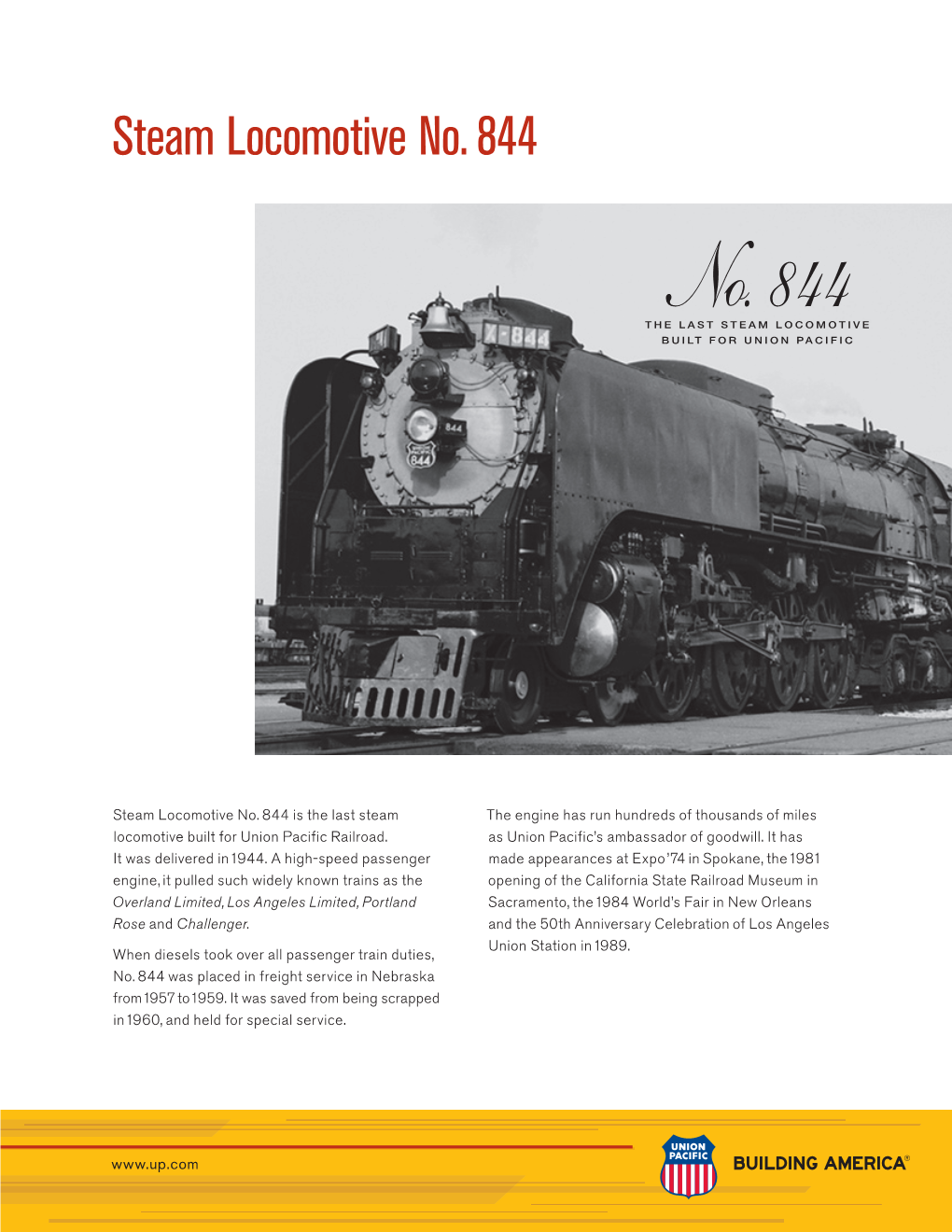 Steam Locomotive No. 844