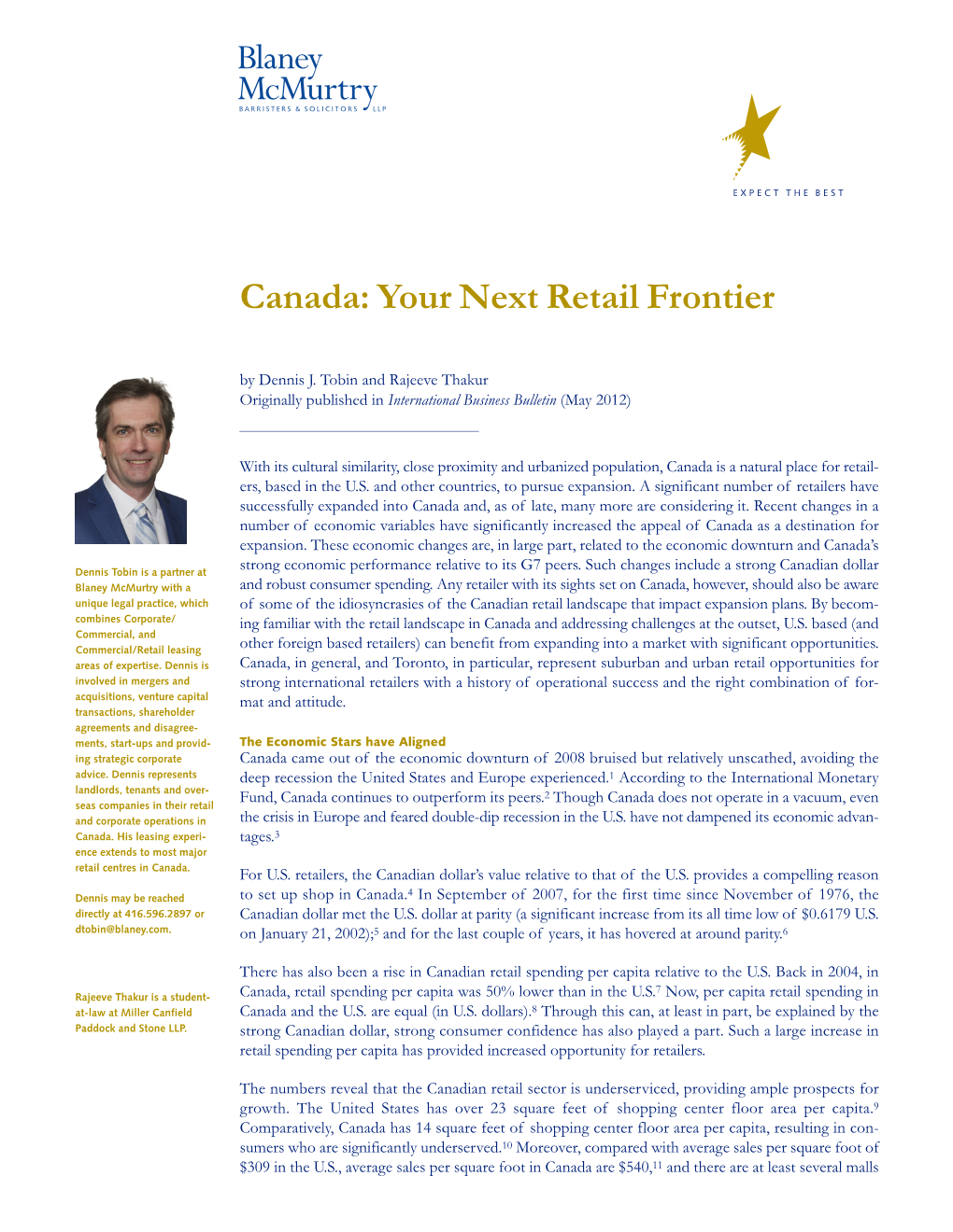 Canada: Your Next Retail Frontier