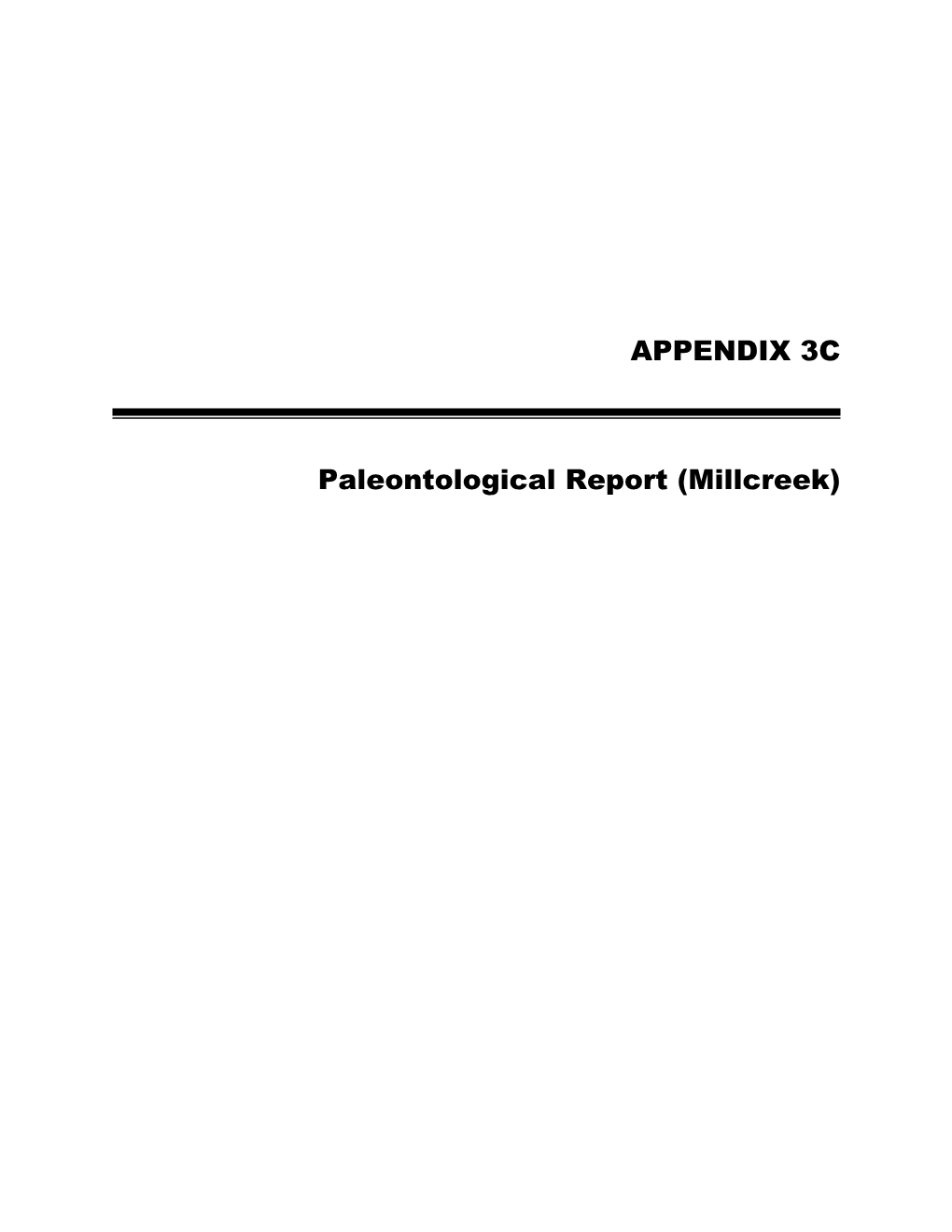 Paleontological Resources Assessment Report
