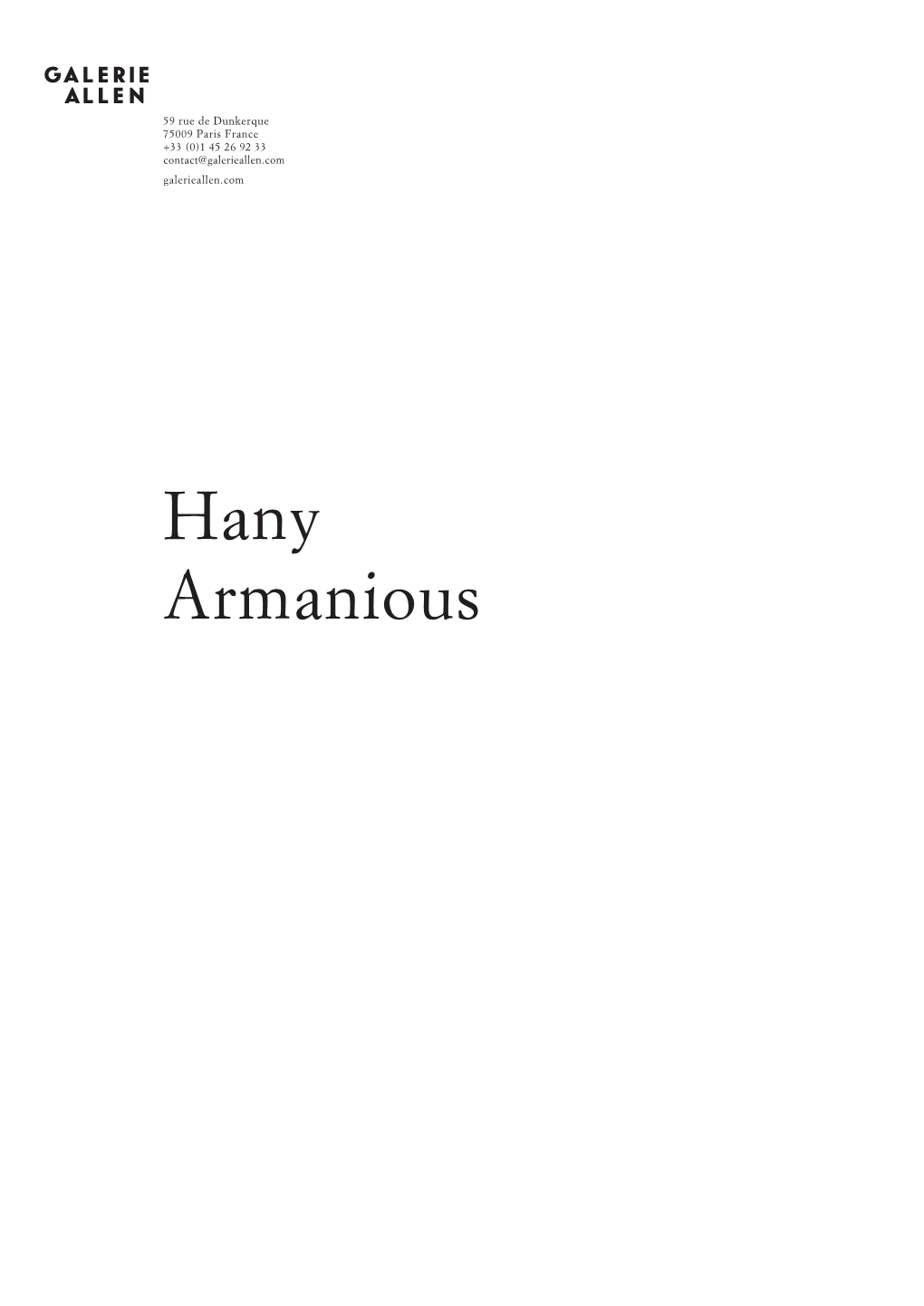 Hany Armanious HANY ARMANIOUS
