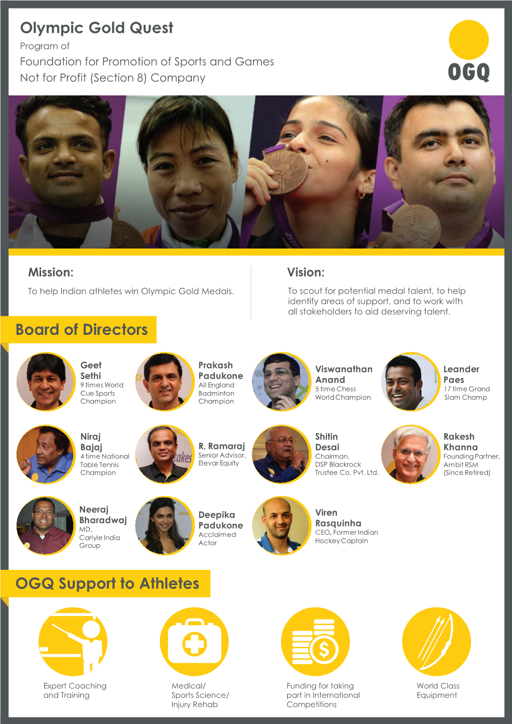 OGQ Support to Athletes