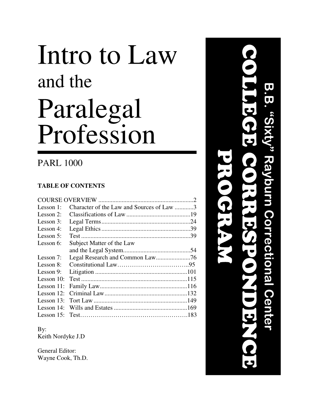 Intro to Law Paralegal Profession