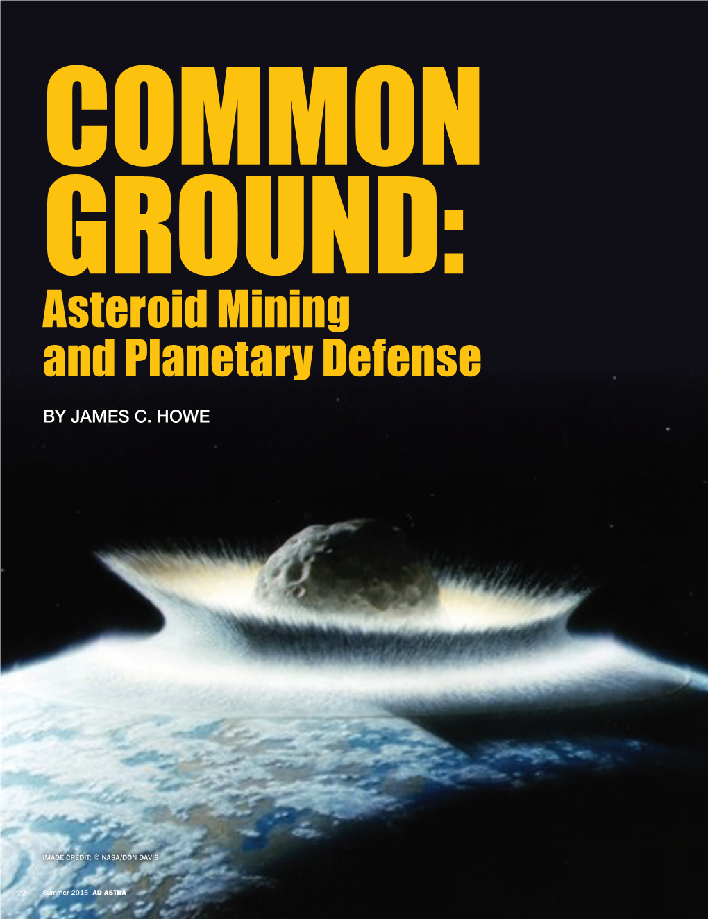 Asteroid Mining and Planetary Defense by JAMES C