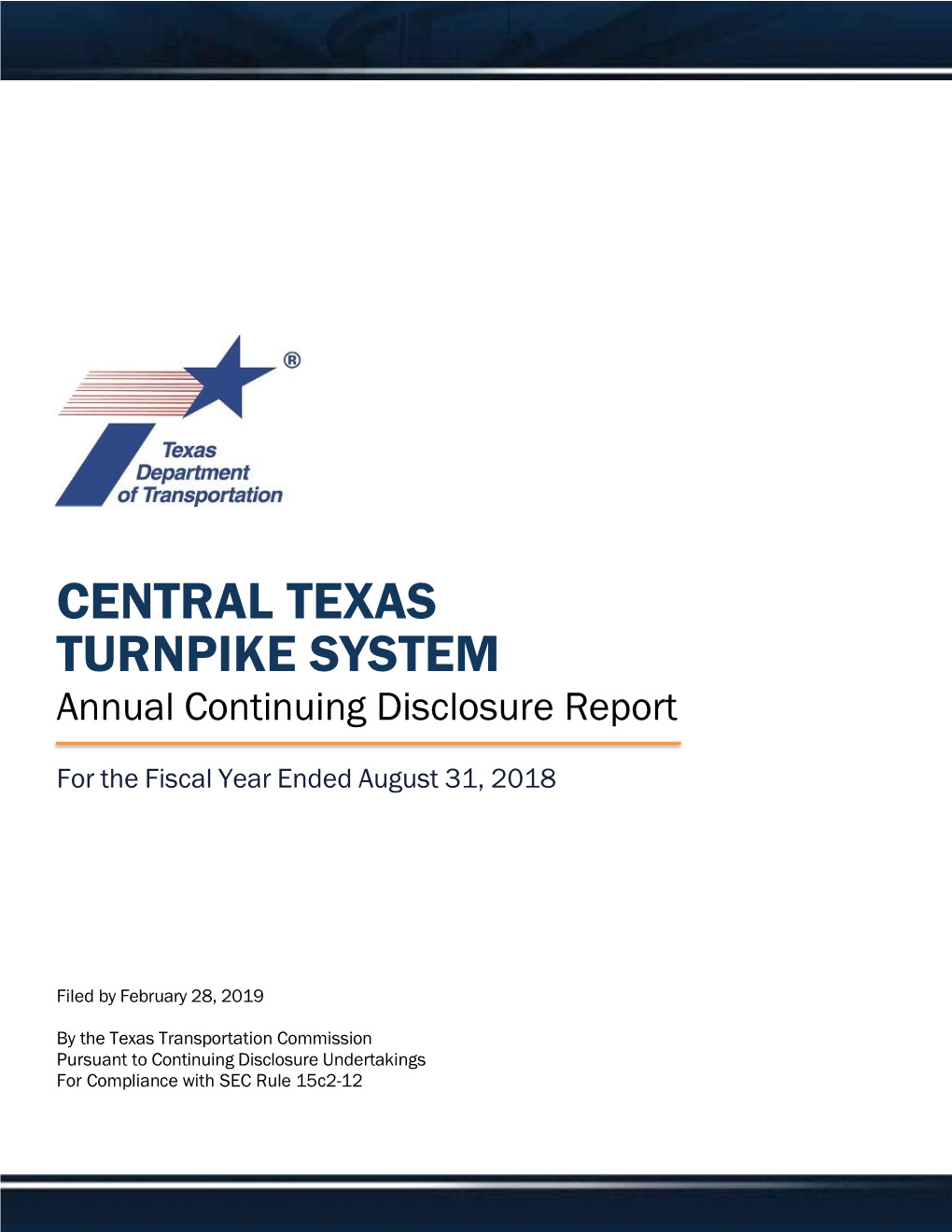 Annual Continuing Disclosure Report