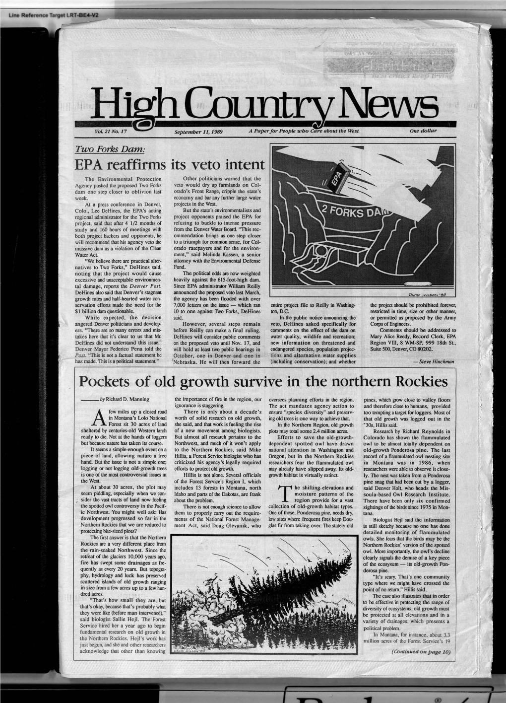 High Country News Vol. 21.17, Sept. 11, 1989