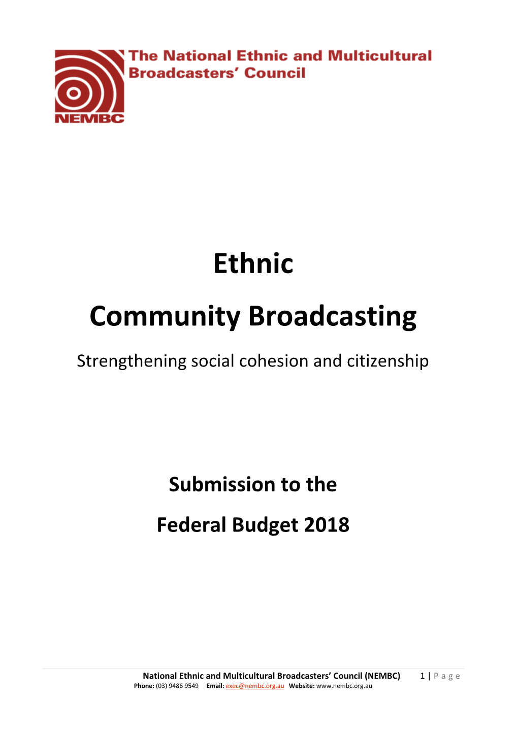 Ethnic and Multicultural Community Broadcasting