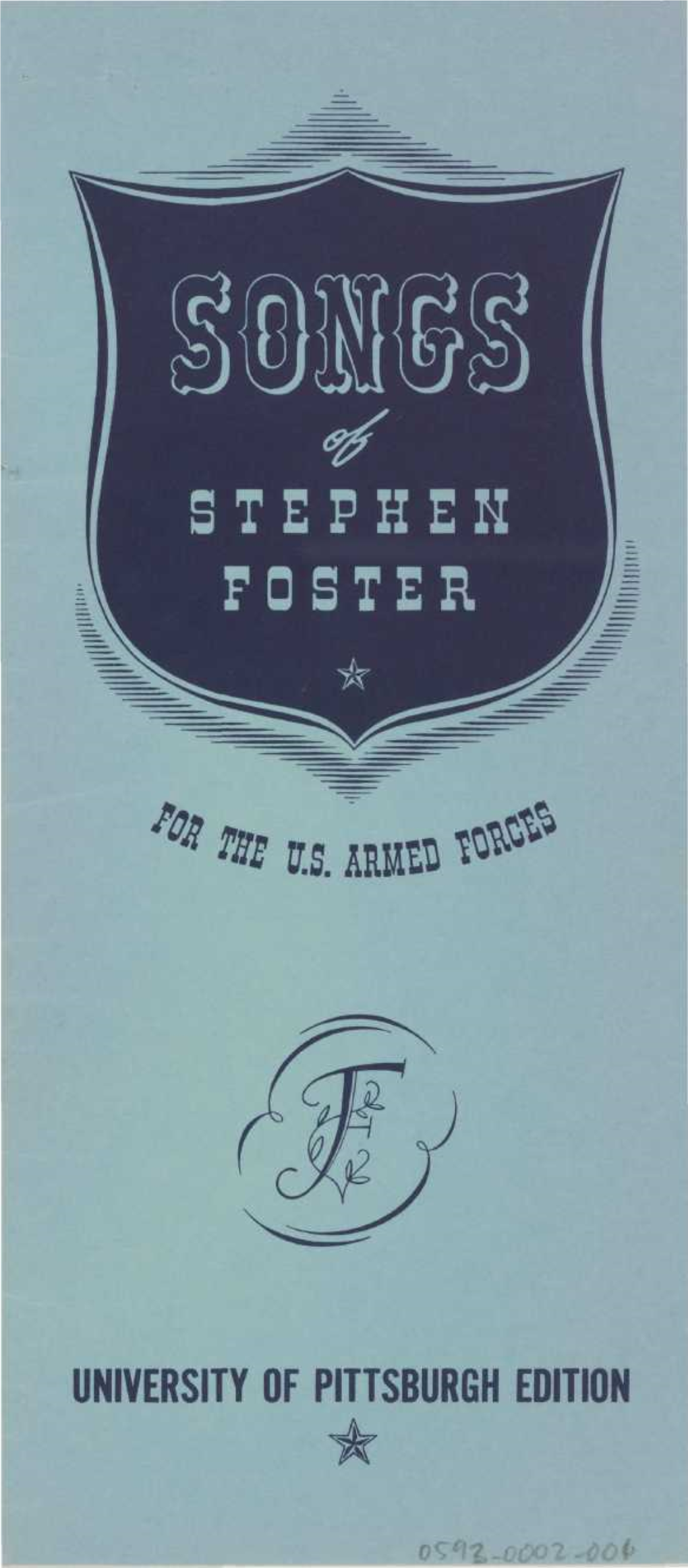 University of Pittsburgh Edition Songs of Stephen Foster