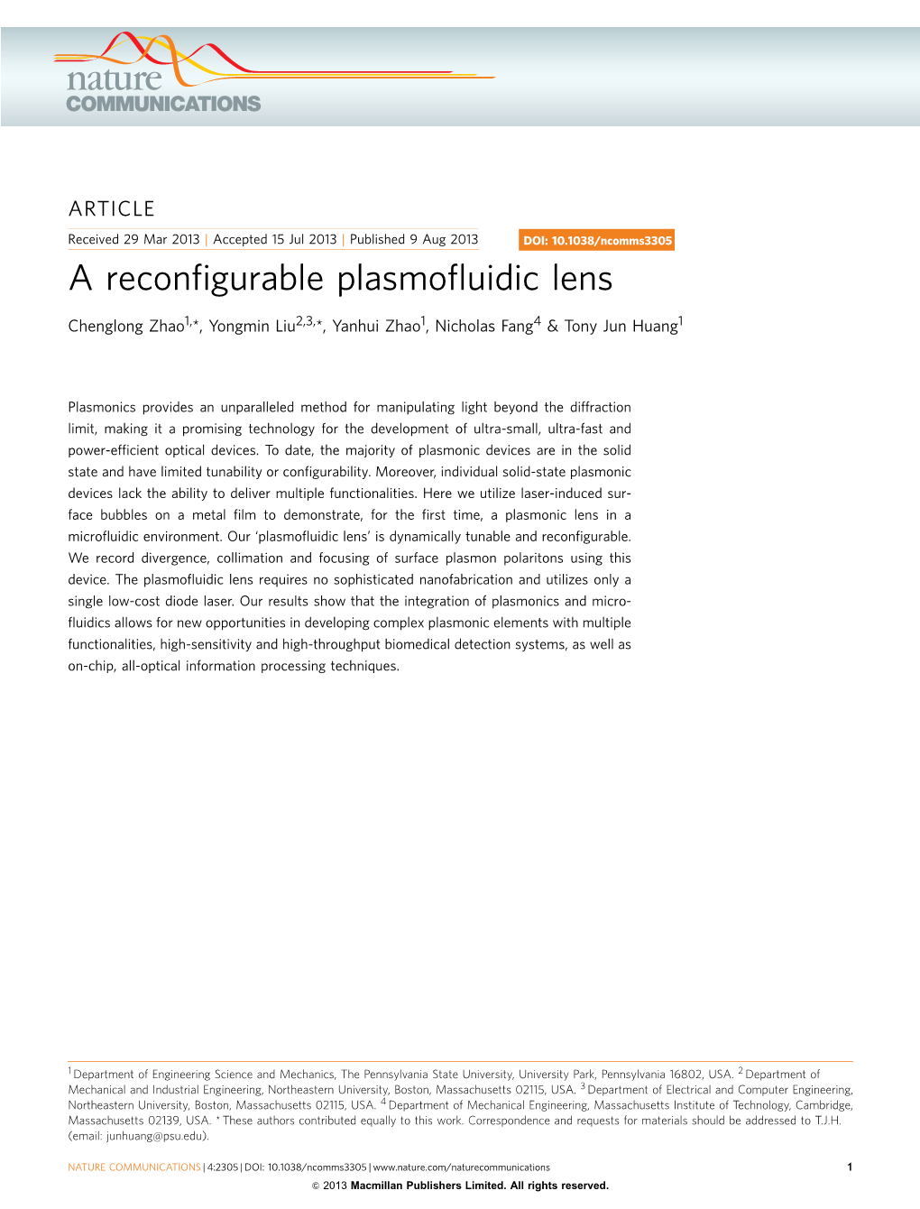 A Reconfigurable Plasmofluidic Lens