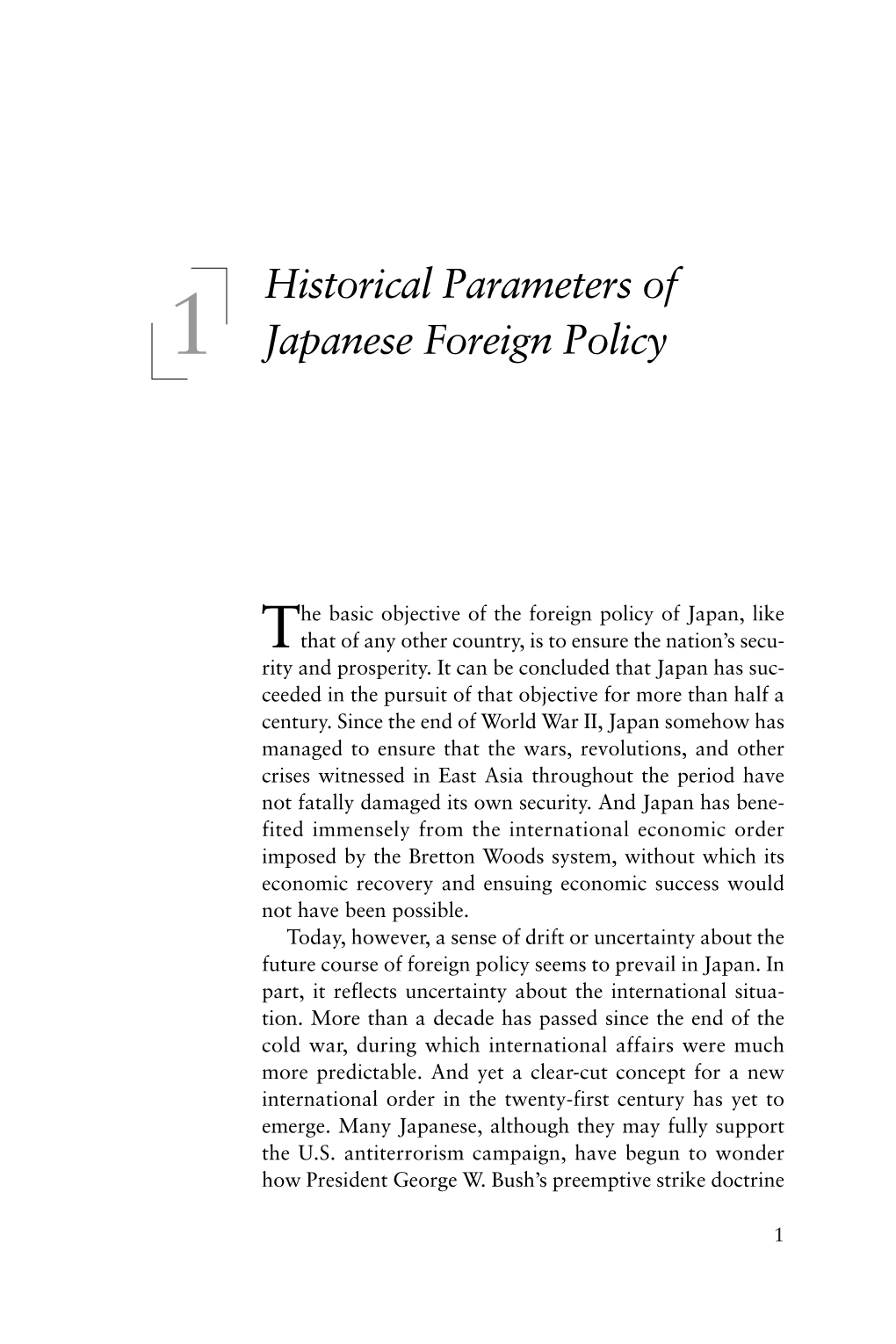 The Basic Objective of the Foreign Policy of Japan, Like